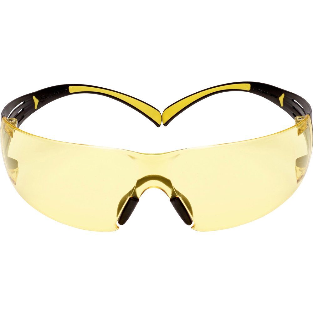 Antibeschlag-Schutz Schwarz 3M mit Überbrille DIN 3M SF403SGAF-YEL Arbeitsschutzbrille Gelb,