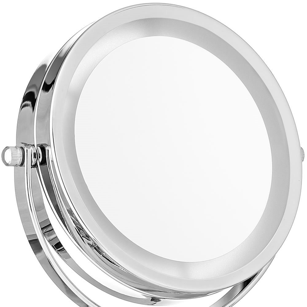 Melko Kosmetikspiegel Wandspiegel mit LED Beleuchtung Schminkspiegel Kosmetikspiegel (Packung, 1-St., Stück), Led, 10-fach Vergrößerung