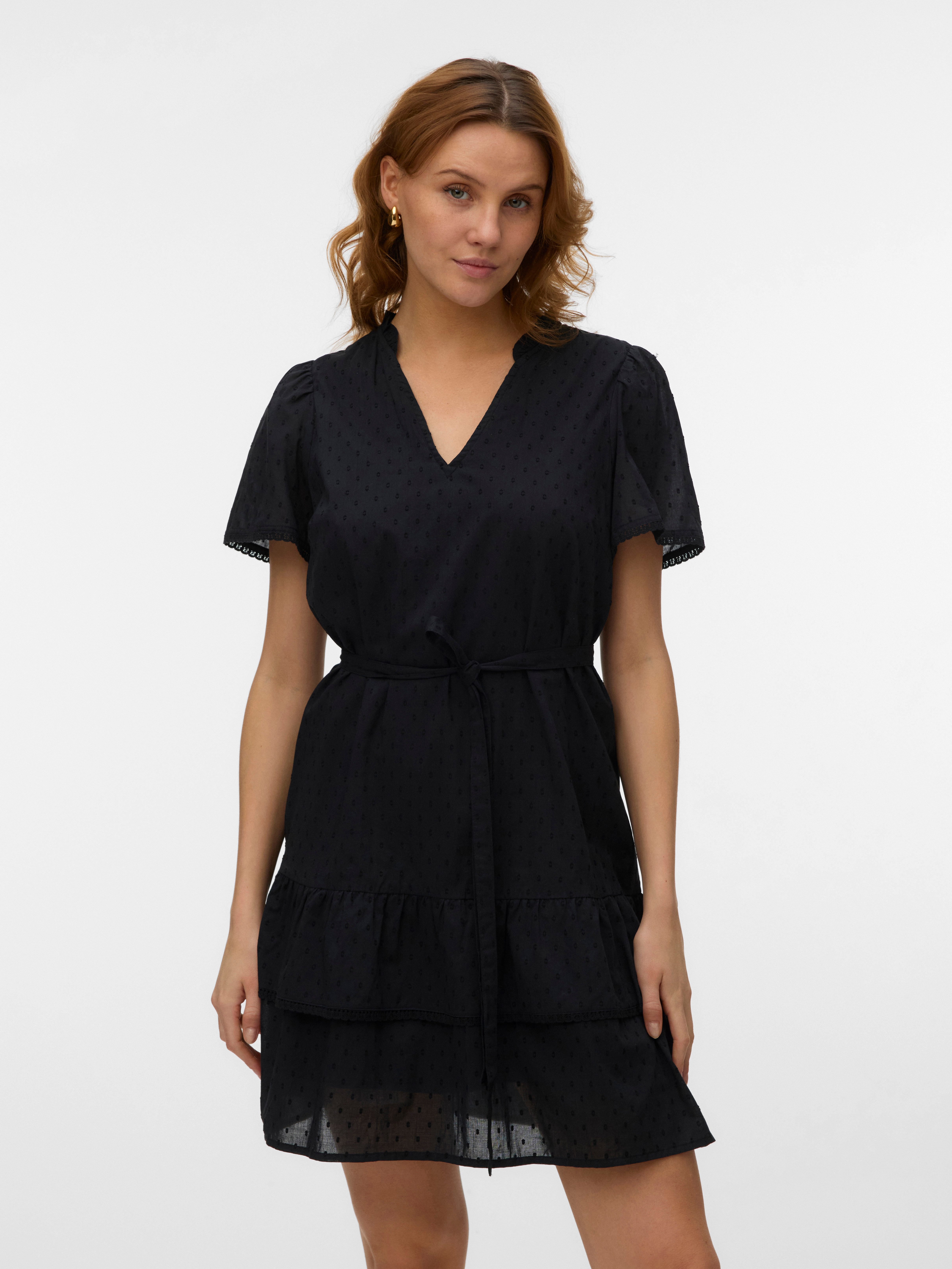 Minikleid VMTRINE SS SHORT LACE DRESS WVN NOOS