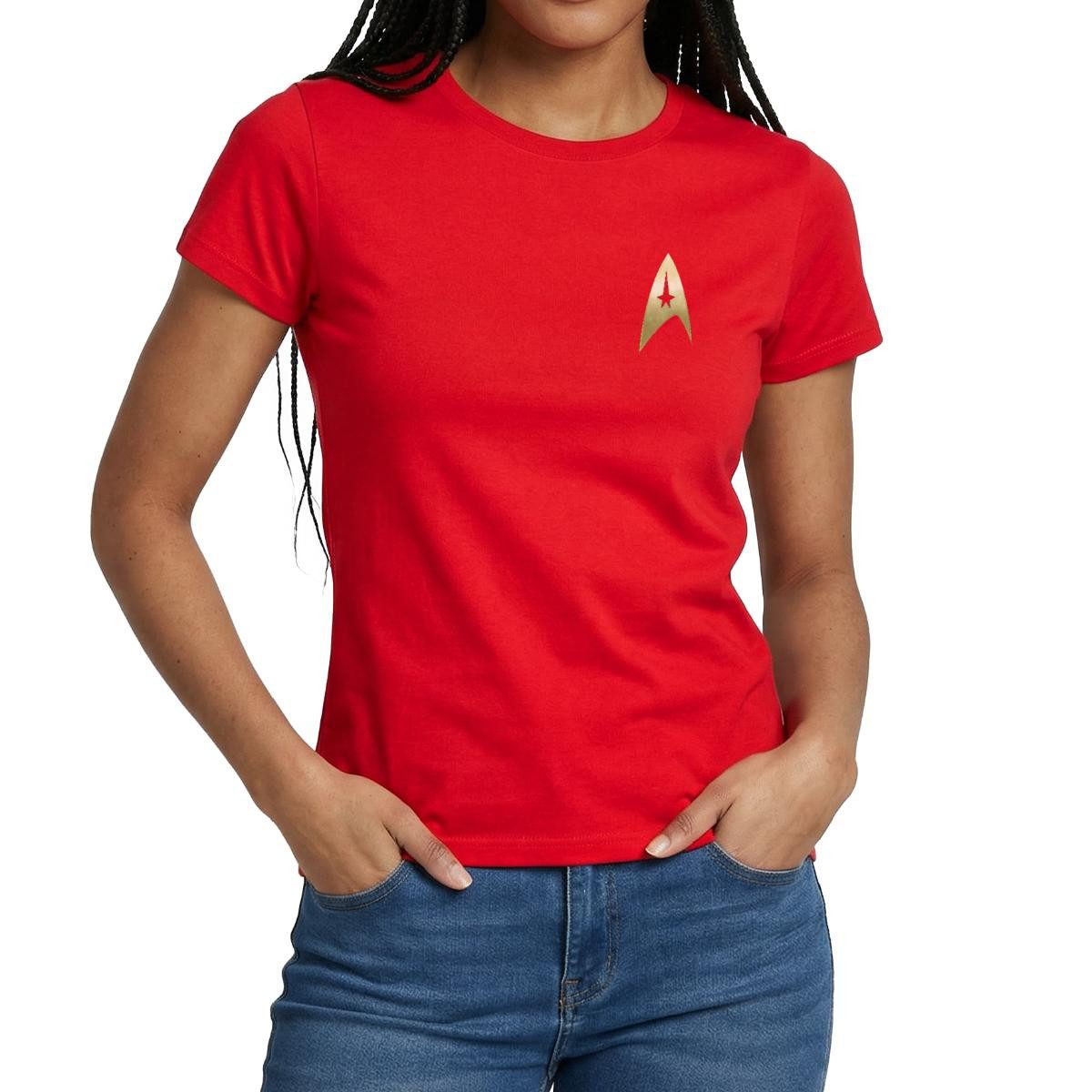 Spreadshirt T-Shirt Star Trek The Original Series Logo Frauen T-Shirt (1-tlg) Slim Fit, fällt klein aus
