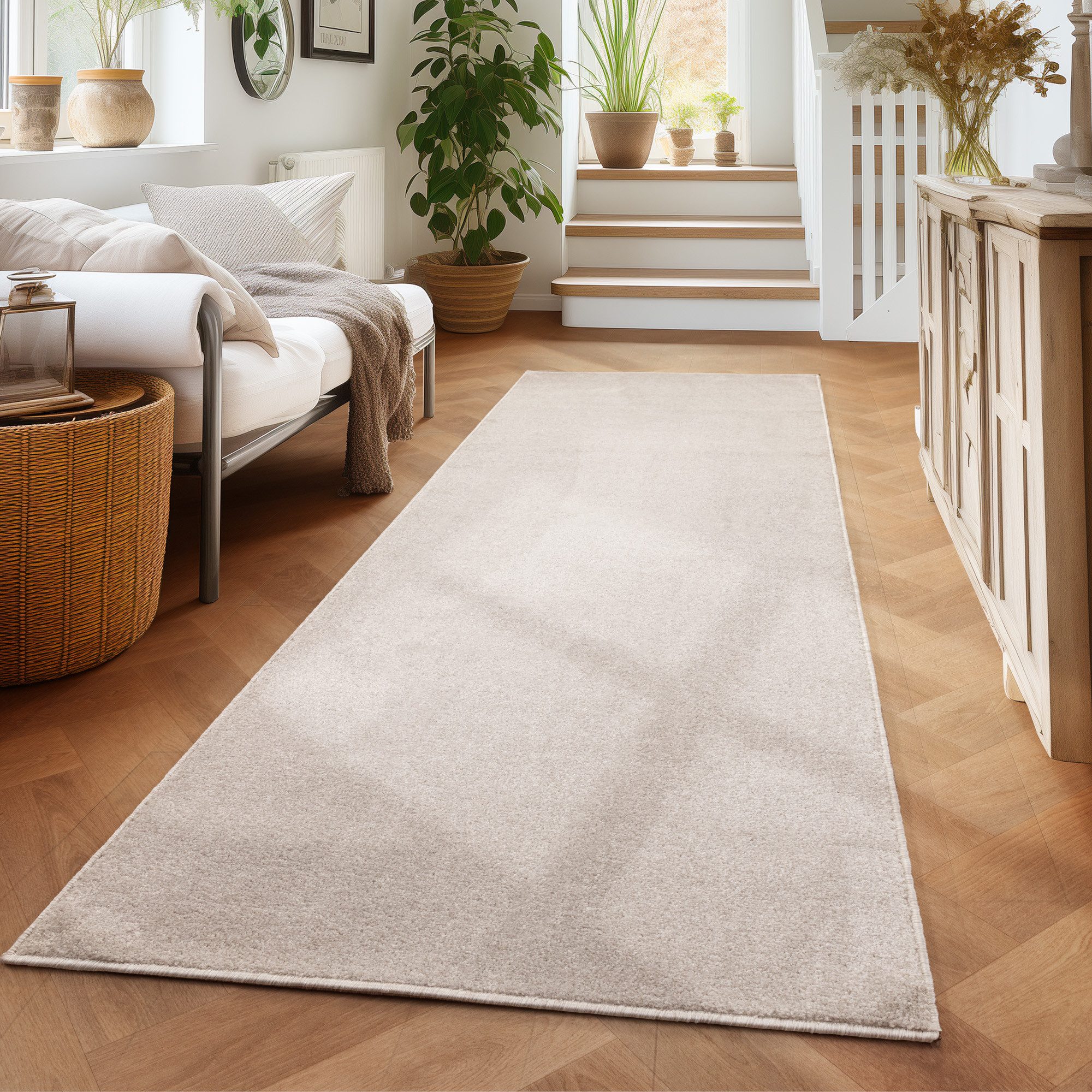Carpettex Veloursteppich Unicolor - Einfarbig, Läufer, Höhe: 11 mm, Einfarb günstig online kaufen