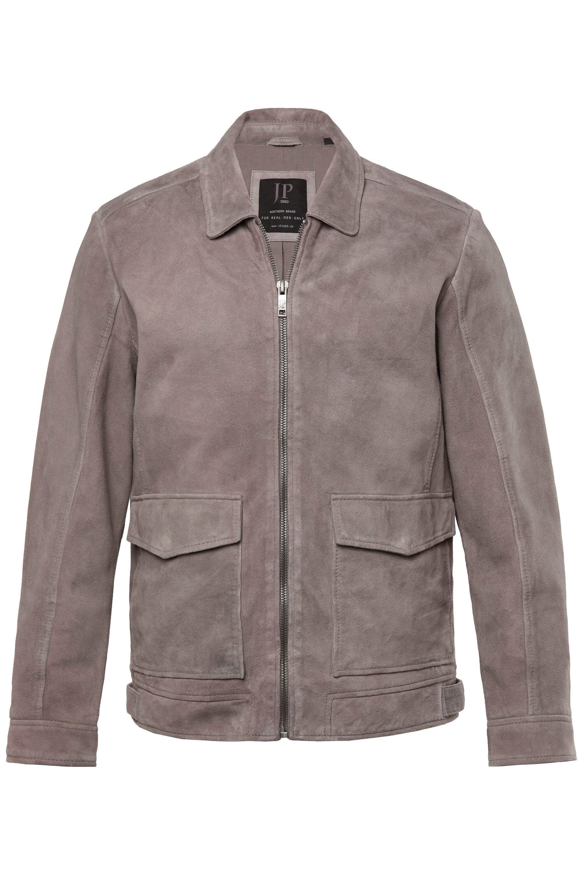 Lederjacke Lederjacke Leder Lammvelours Rückenbadge