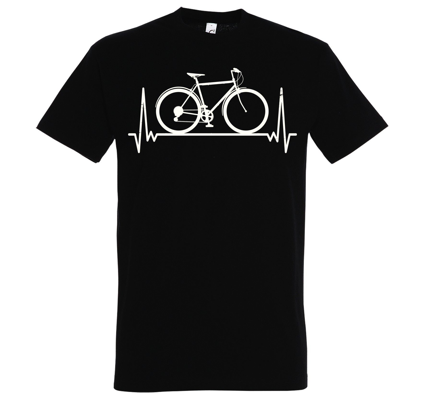 Youth Designz T-Shirt Heartbeat Fahrrad Herren Shirt mit lustigem Fahrrad Frontprint