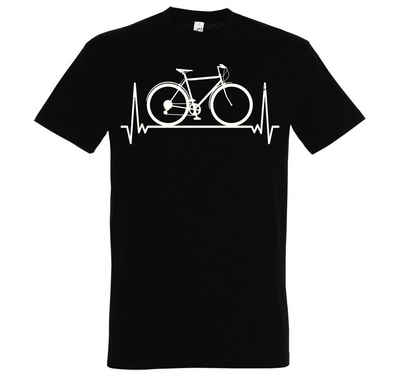 Youth Designz T-Shirt Heartbeat Fahrrad Herren Shirt mit lustigem Fahrrad Frontprint