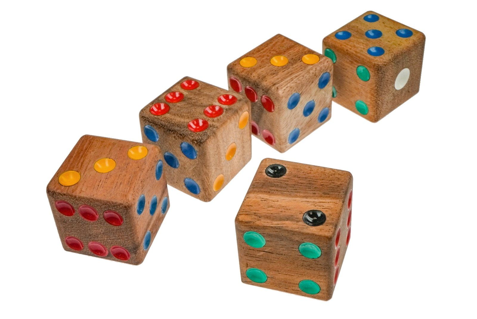 im Logoplay Spielwürfel cm Set Holz Würfel farbigen aus mit 4 - Kantenlänge Spiel, Holzspiele PunktenHolzspielzeug 5