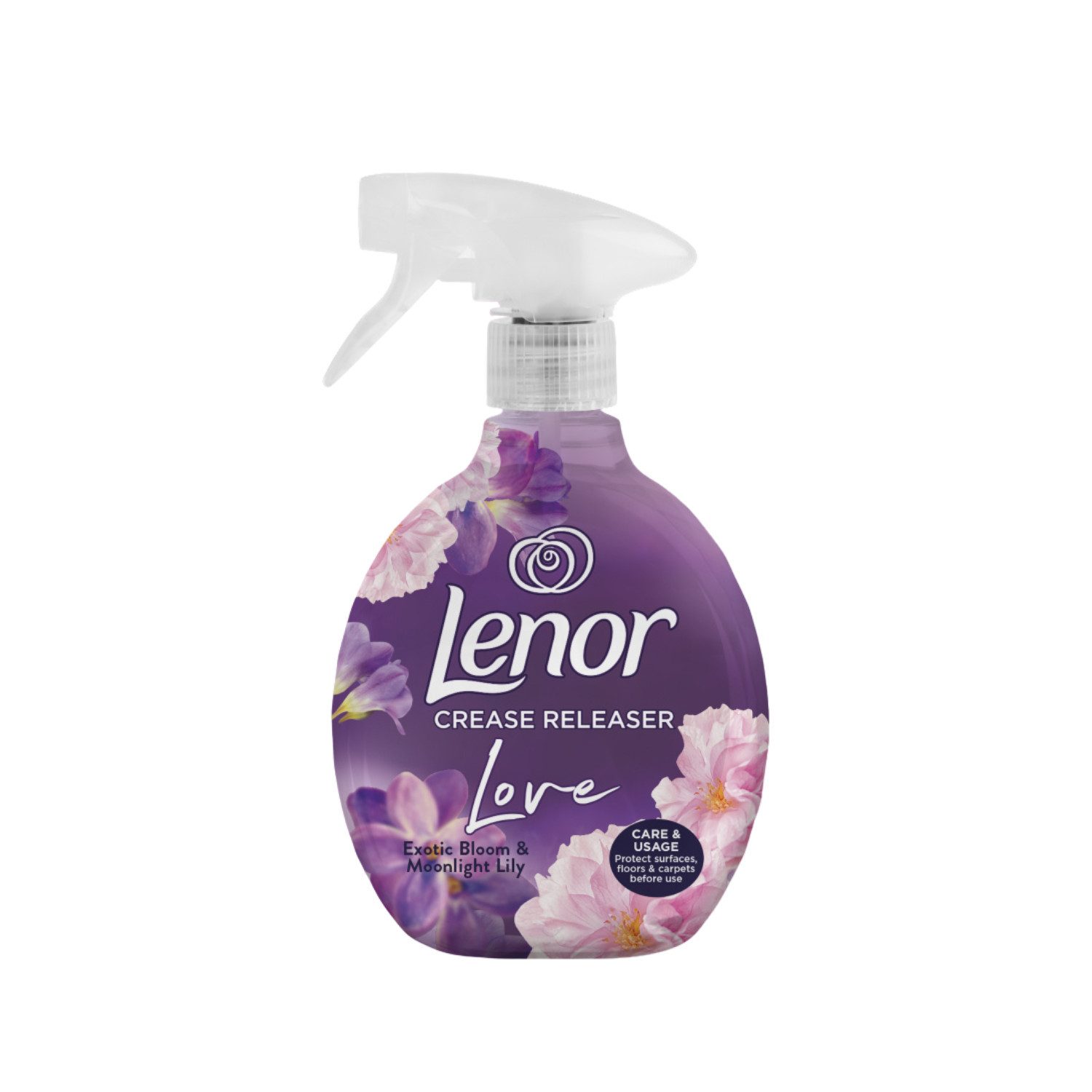 LENOR Bügelspray 2 x Lenor Crease Releaser Exotische Blüten je 500ml Entfernt Falten