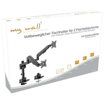 my wall Tischhalter Monitor-Halterung, (Höhenverstellbar, Neigbar, Gasdruck-Technik)