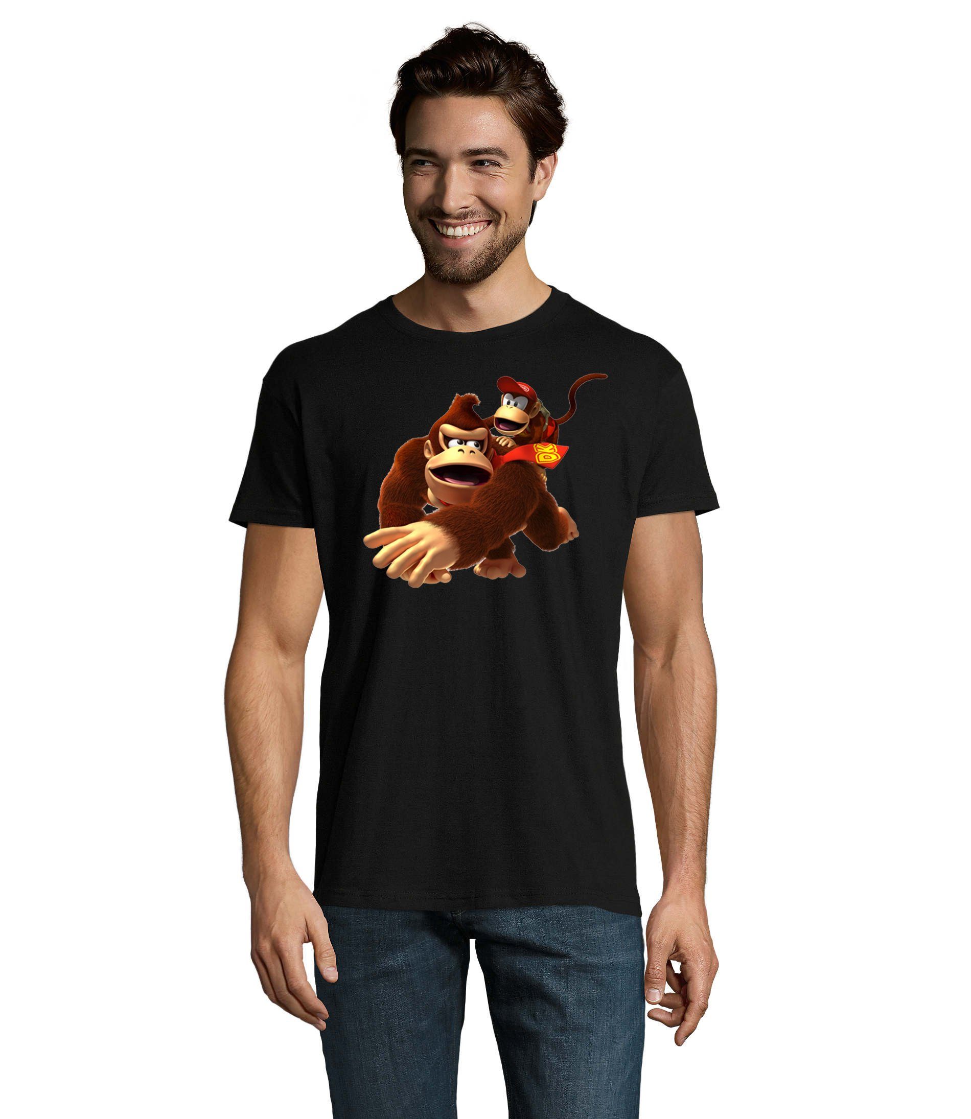 T-Shirt Herren Donkey Diddy Kong Spiele Konsole Nerd Super Retro