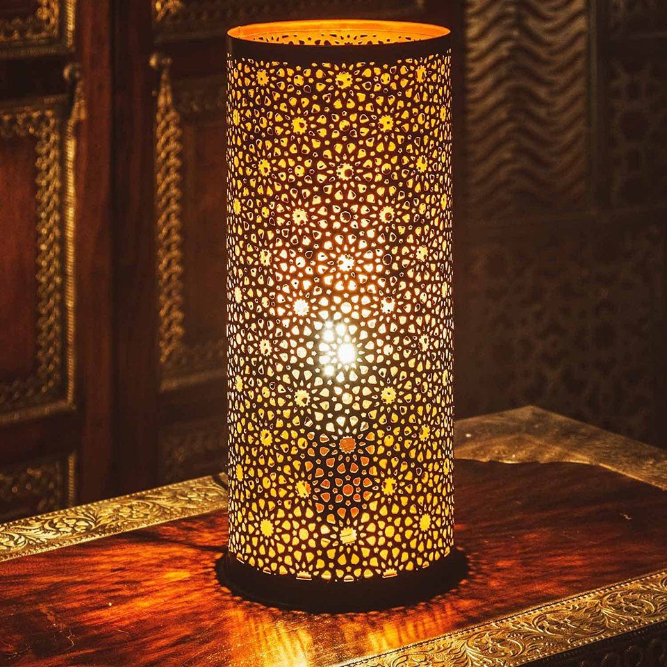 Marrakesch Orient & Mediterran Interior Stehlampe »Orientalische Tischlampe  Lampe Naziha E27, Marokkanische Tischlampe aus Metall, Stehleuchte modern,  Leuchte für Vintage, Retro & Landhaus Stil Design«