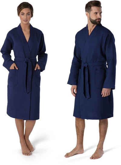 Möve Kimono Homewear, Kurzform, Piqué, Kimono-Kragen, Gürtel, Piquée-Oberfläche