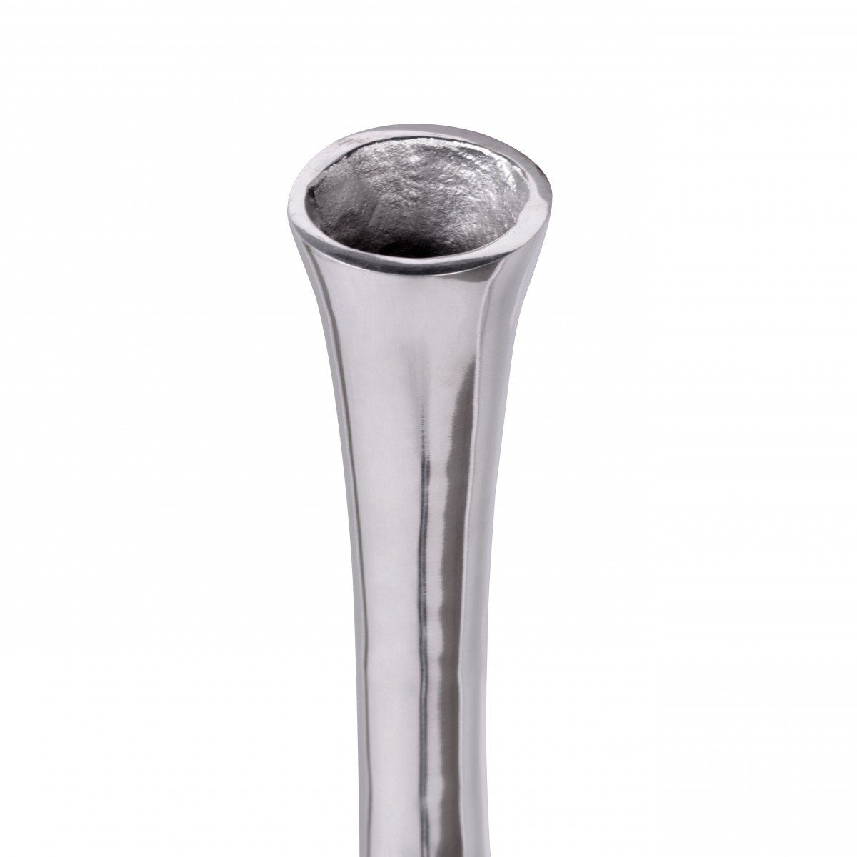 DESIGN in Einrichtungen Blumenvase Elegante KADIMA Aluminium Silber für stilvolle Dekovase