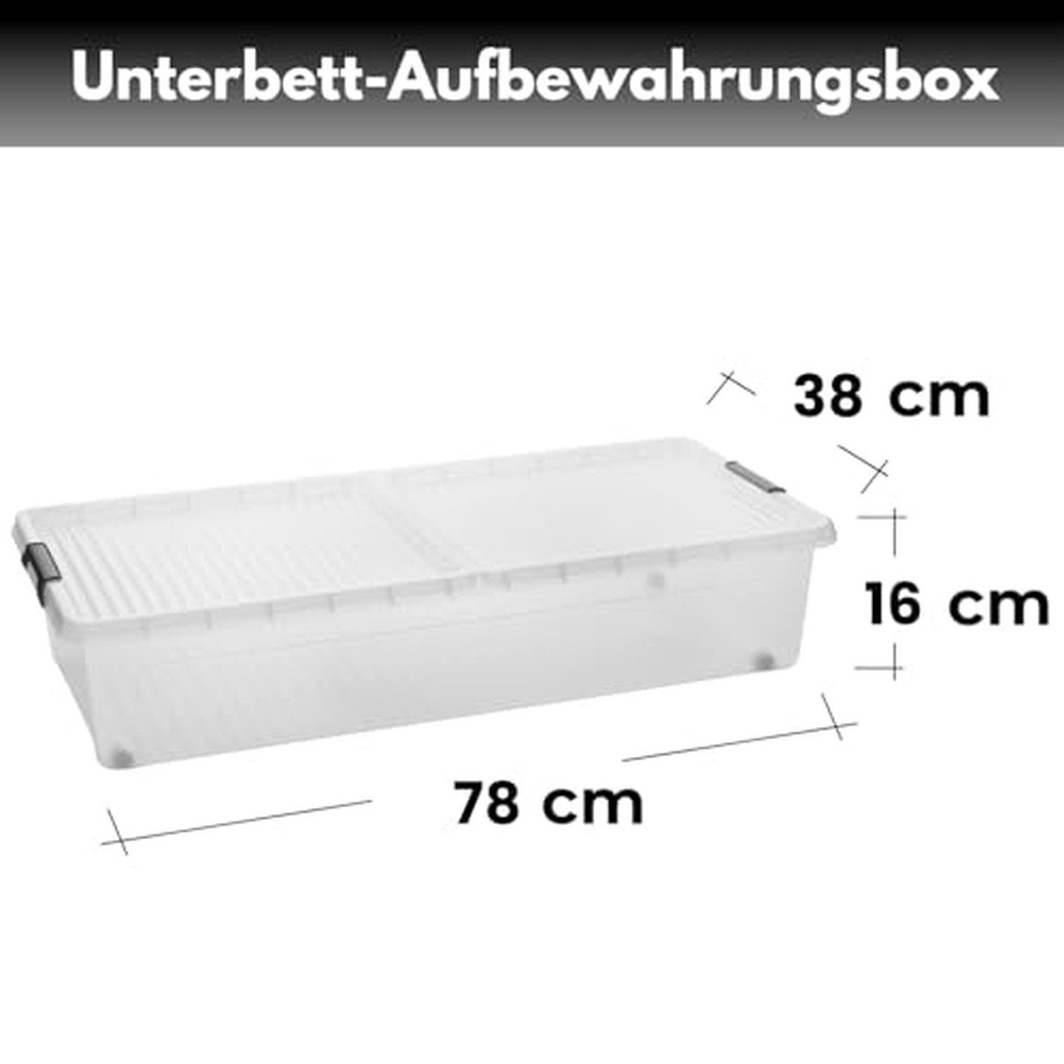 Centi Aufbewahrungsbox Unterbett-Aufbewahrungsbox mit Rollen (3er-Set) günstig online kaufen