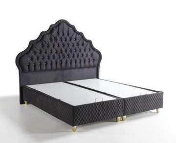 JVmoebel Bett Bett Design Betten Luxus Schwarz Polster Schlafzimmer Möbel (Bett), Made In Europe