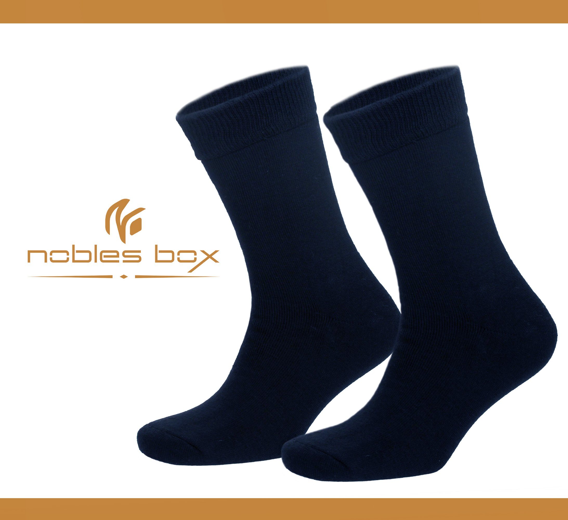 EU Warme NoblesBox Arbeitssocken Thermosocken Wintersocken Socken, Herren Blau Größe) (Beutel, Herren Herren 41-46 2-Paar,
