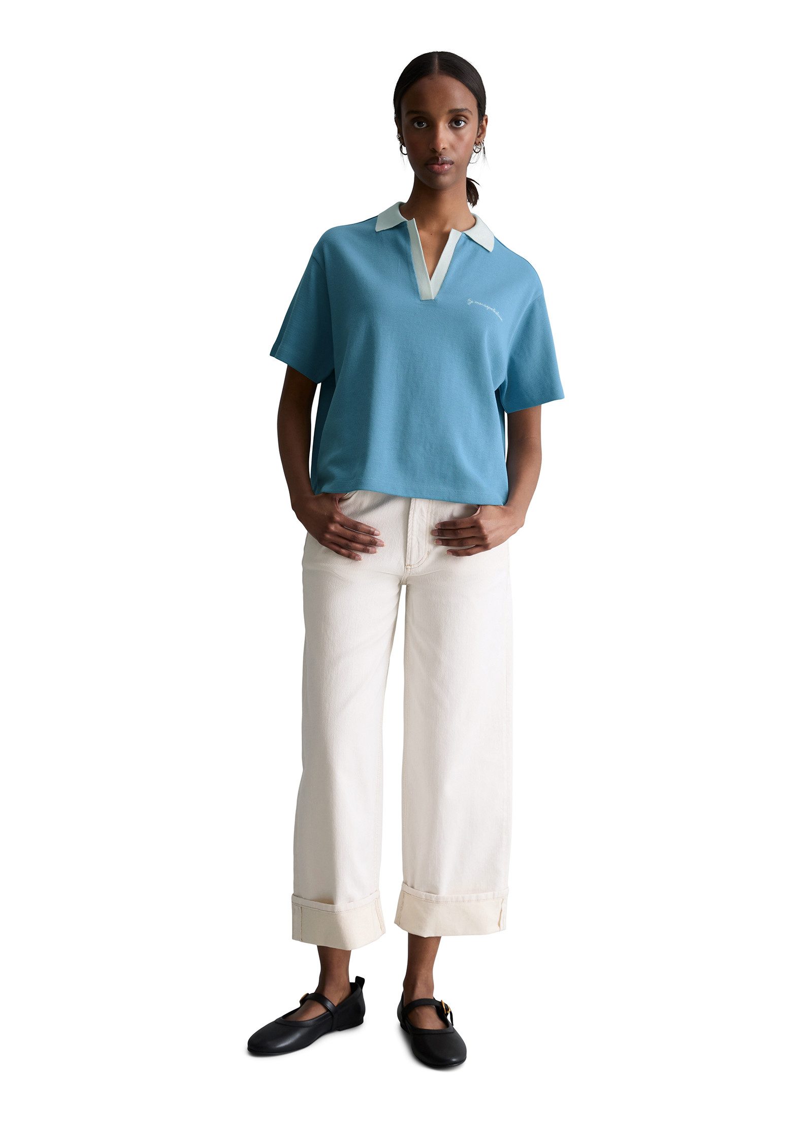 Marc O'Polo DENIM Poloshirt aus reiner Bio-Baumwolle – Bild 5 von 5