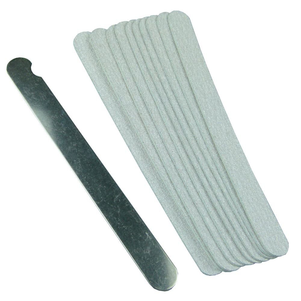 GS-Nails Sandblatt-Nagelfeile Gerade für Longlife XS 150mm x 15mm x 1mm,  1-tlg., Edelstahlboard | Nagelfeilen