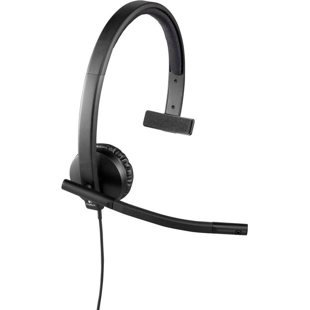 Logitech ® USB Mono Headset 981-000571 Kopfhörer (Lautstärkeregelung, Mikrofon-Stummschaltung)