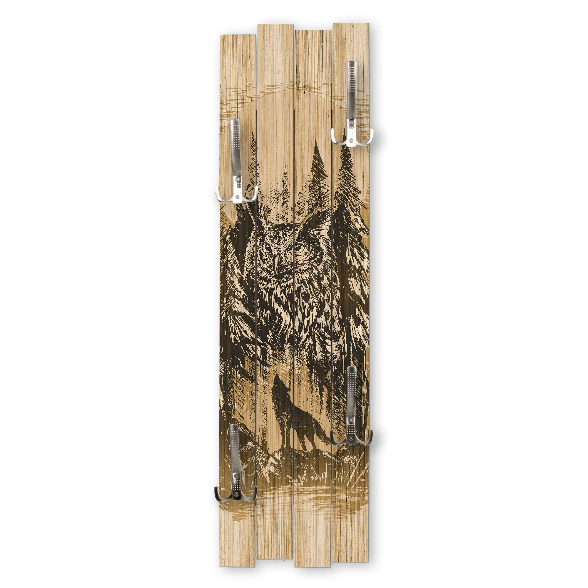Kreative Feder Wandgarderobe Wand-Garderobe „Wildnis“ aus günstig online kaufen