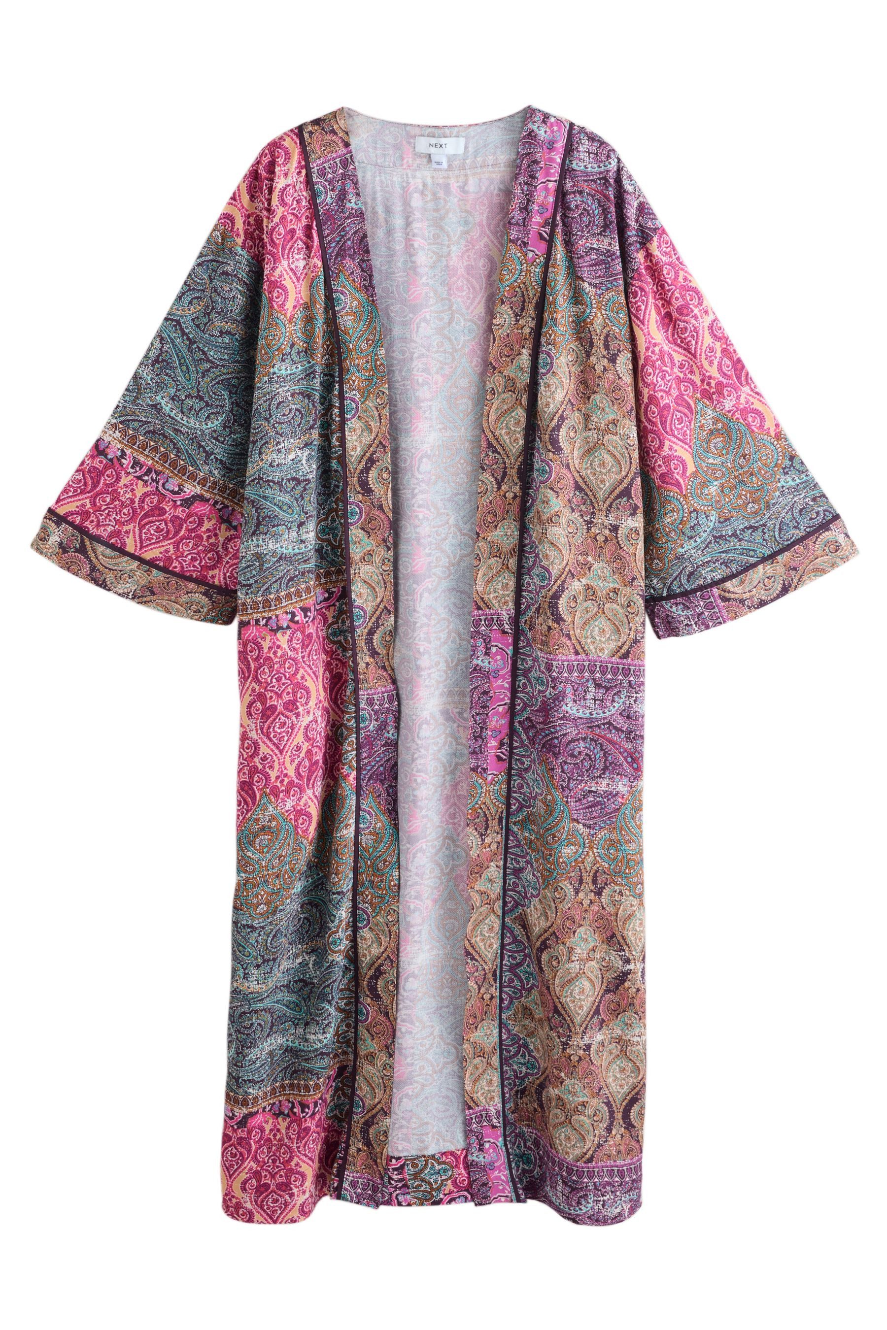 Next Kimono Maxi-Kimono mit Bindegürtel, Kurzgröße, Viskose (Livaeco) günstig online kaufen