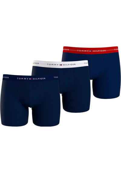 Tommy Hilfiger Underwear Boxer 3P BOXER BRIEF WB (Packung, 3-St., 3er-Pack) mit längerem Bein und Logo-Elastikbund