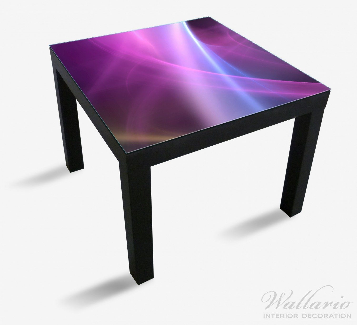 St), Muster Tischplatte in geeignet (1 Abstraktes Lack Tisch für pink violett lila Wallario schwarz Ikea