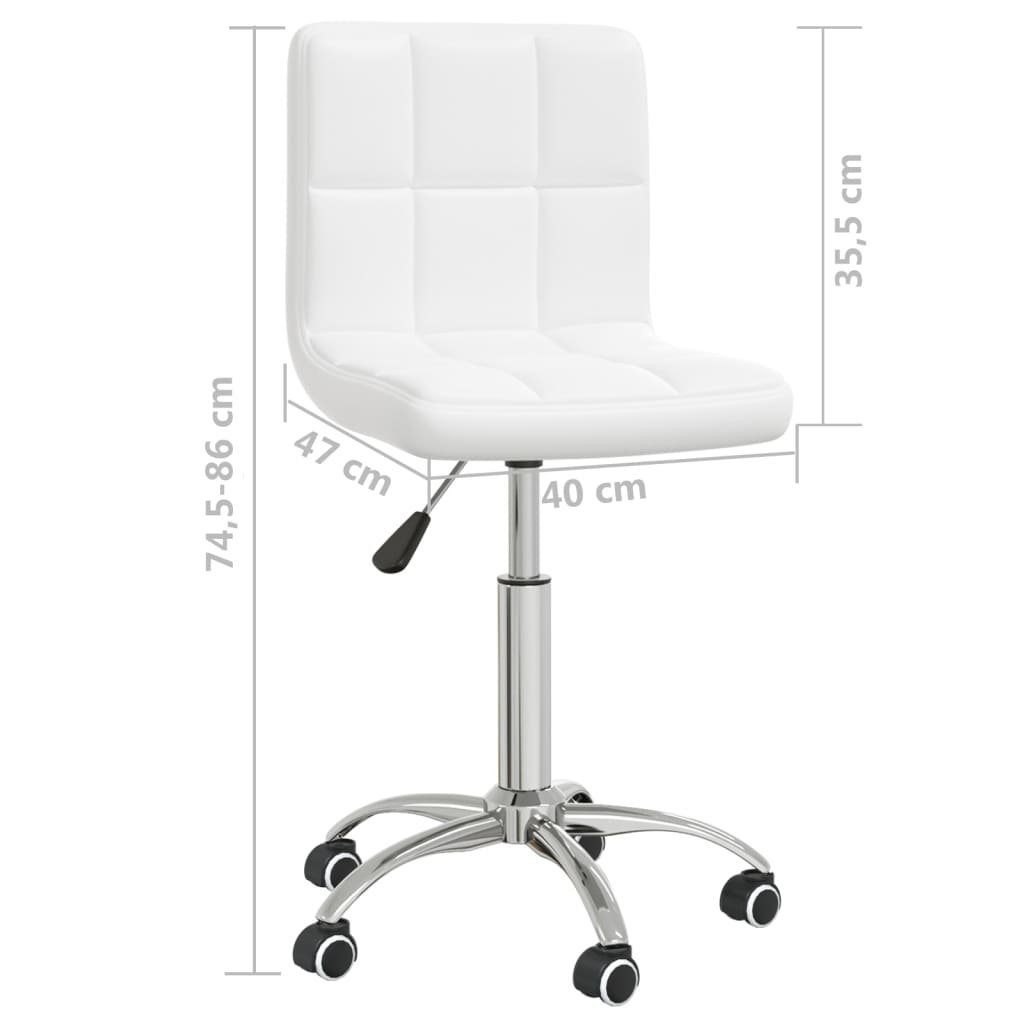 Weiß Drehbar Weiß (1 St) | Bürostuhl Weiß Bürostuhl vidaXL Kunstleder