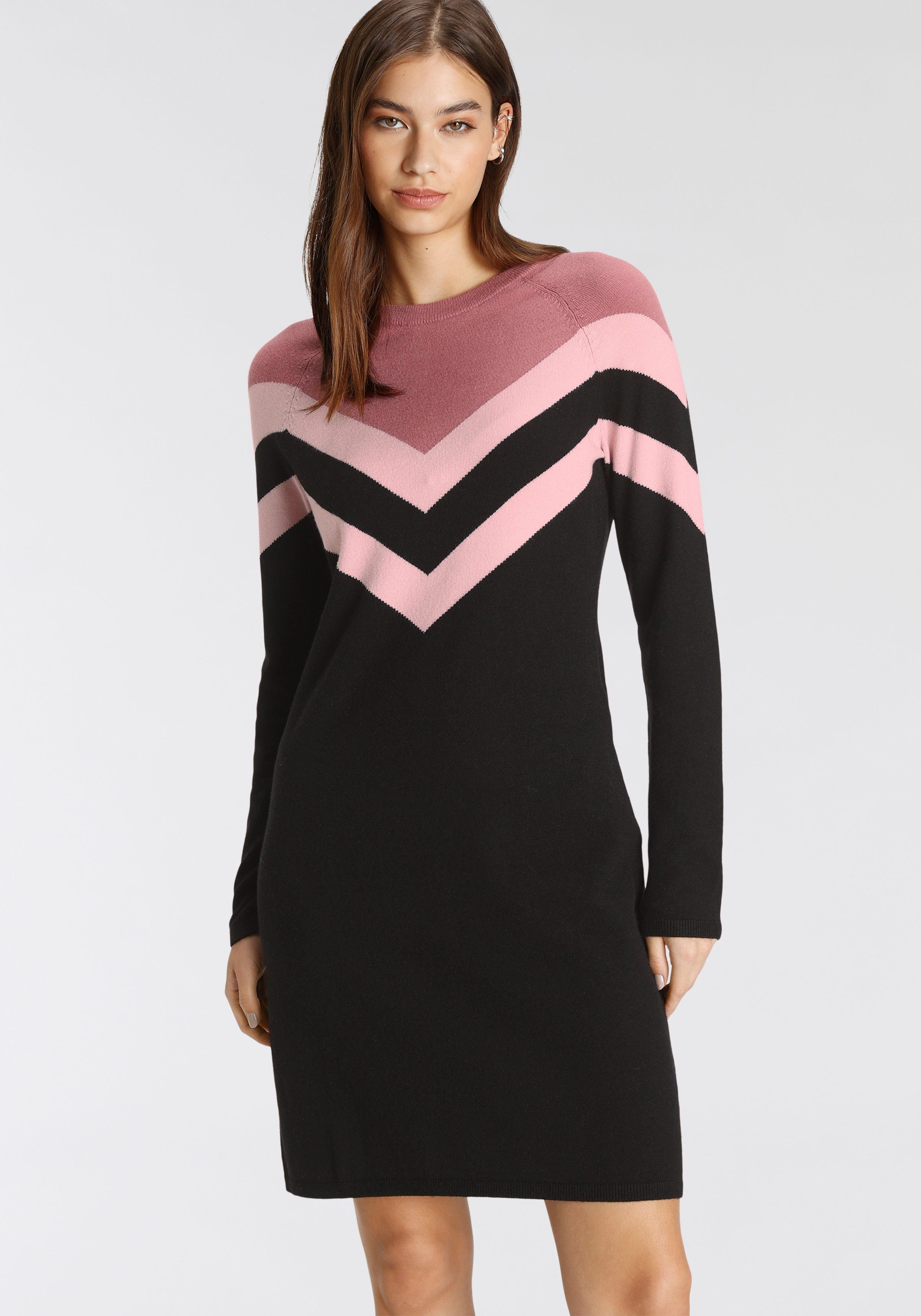 Tamaris Strickkleid legerer Look, aus Viskosemischung, günstig online kaufen