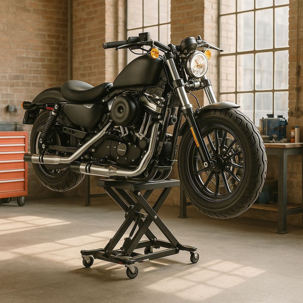 ConStands Motorradheber Motorrad Hebebühne Hydraulisch XL 500kg schwarz