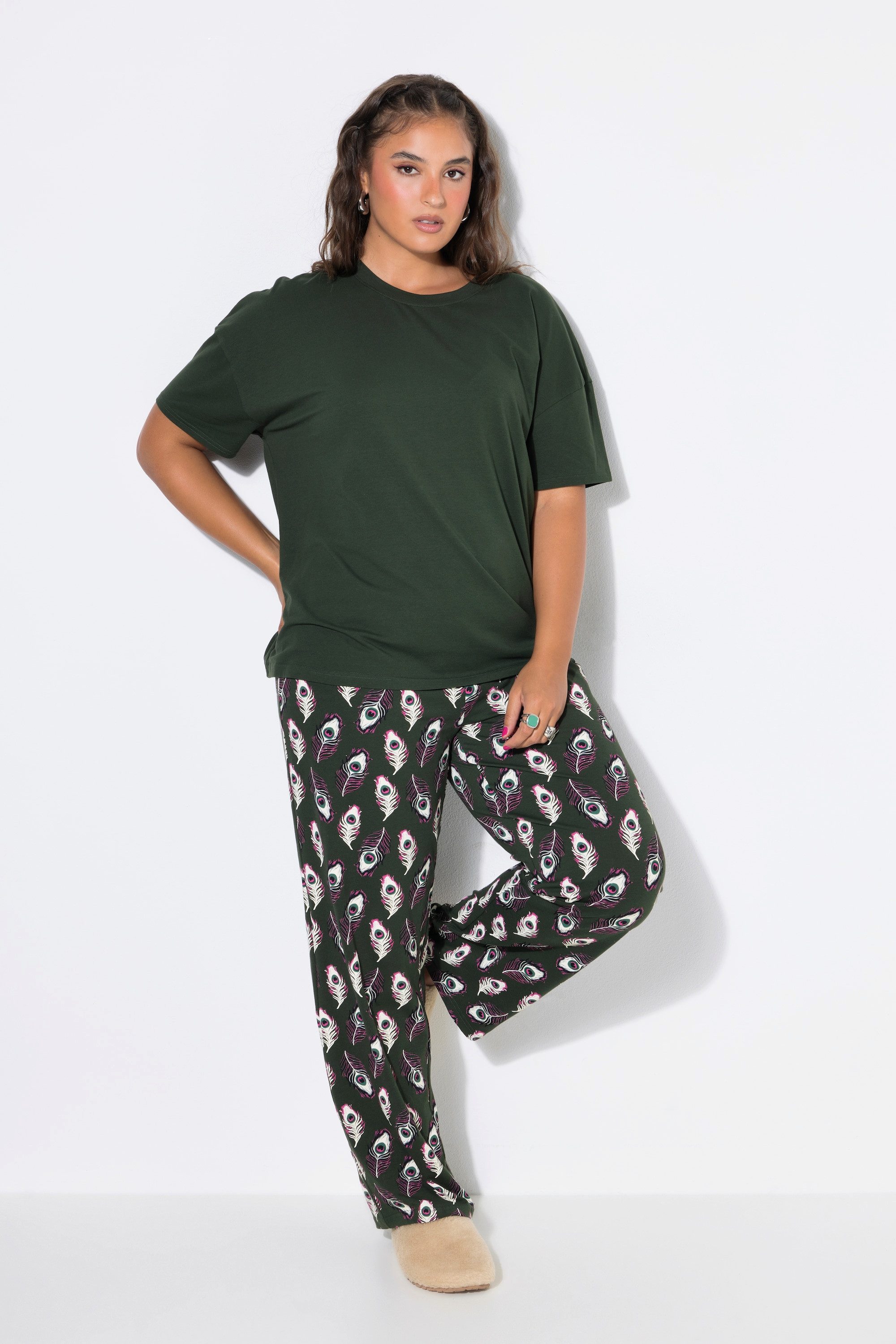 Studio Untold Pyjama Schlafanzug Zweiteiler uni Shirt