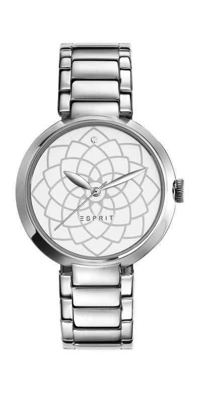 Esprit Quarzuhr, Damen-Armbanduhr Analog Quarz Edelstahl ES109032001