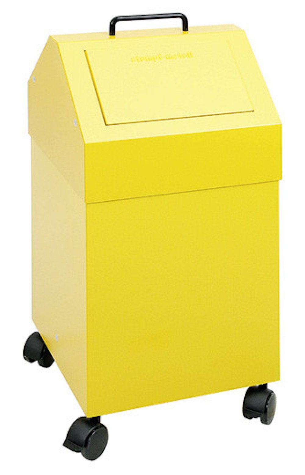 Mülleimer PROREGAL® Signalgelb selbstschließend, HxBxT 45L, Gelb Abfallsammler, 64x33x31cm,