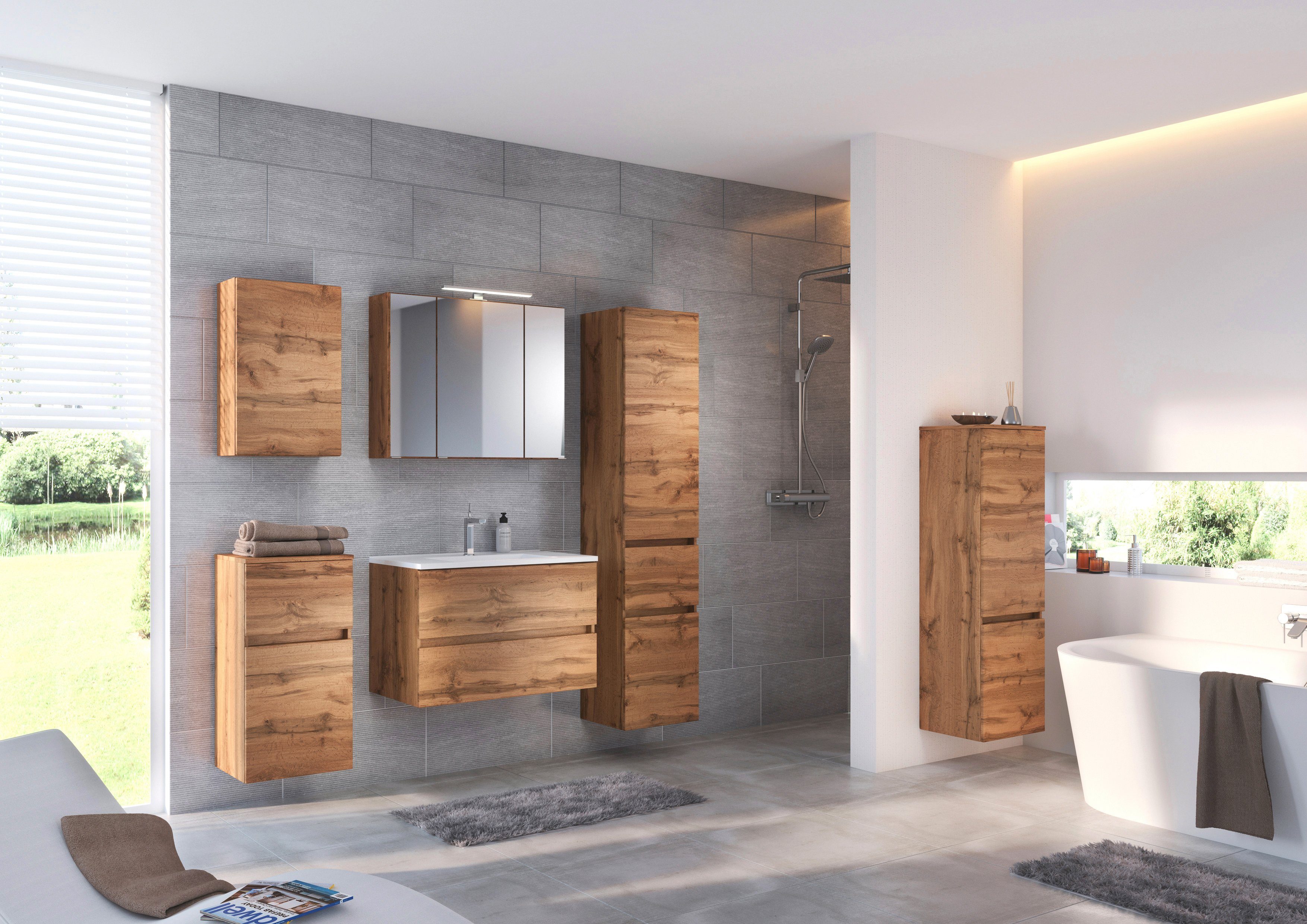 welltime Hängeschrank Baabe Badmöbel Breite 40 cm günstig online kaufen