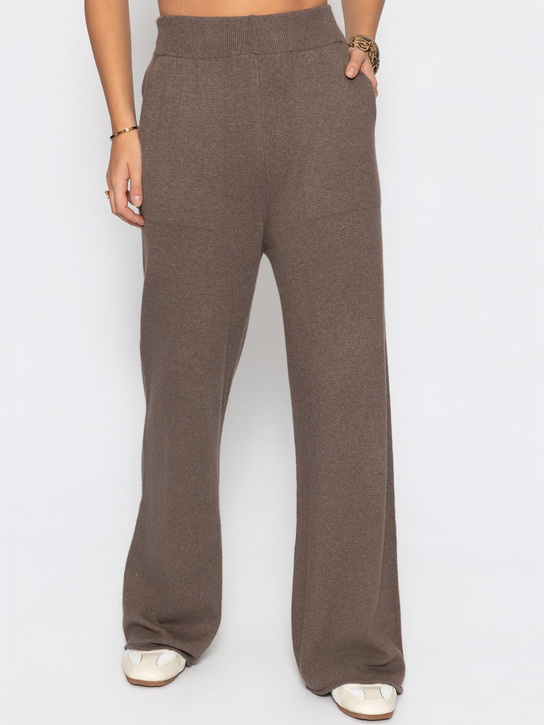 Stoffhose Strickhose mit Kaschmiranteil für Damen