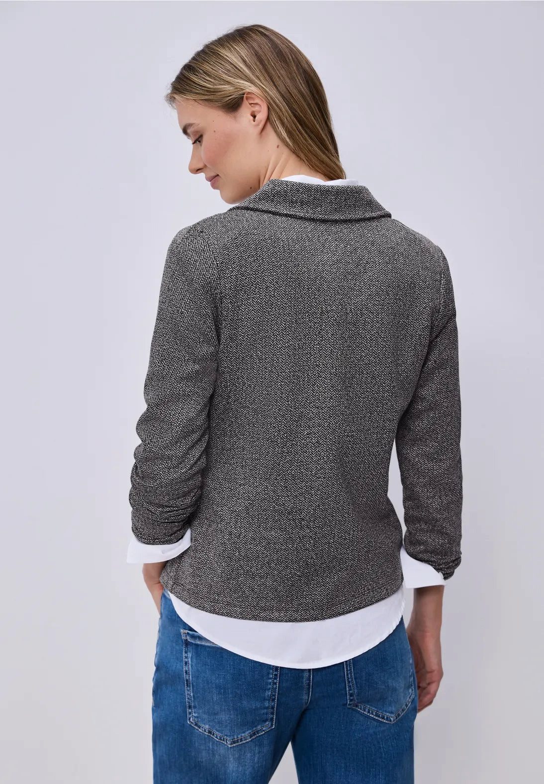 STREET ONE Jerseyblazer Basic Blazer mit Reverskragen (1-tlg) günstig online kaufen