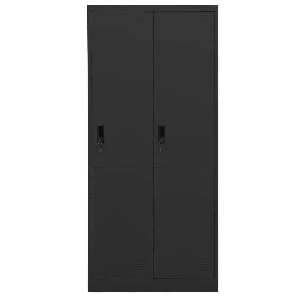 furnicato 80x50x180 Stahl Kleiderschrank cm (1-St) Anthrazit