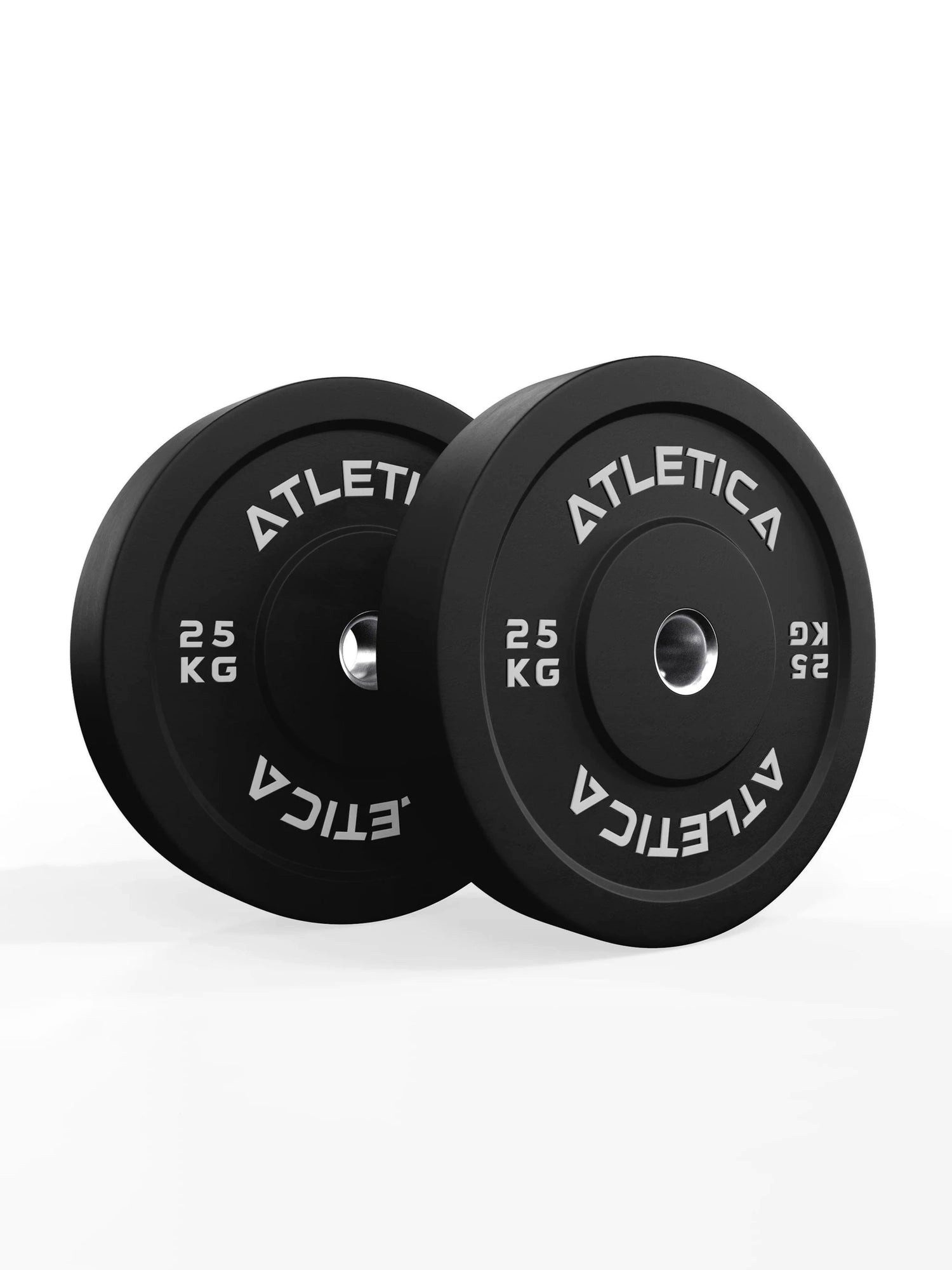 ATLETICA Hantelscheiben Bumper Plates, Paar, Ø 50 mm Edelstahlring, 5 kg, (2-tlg)