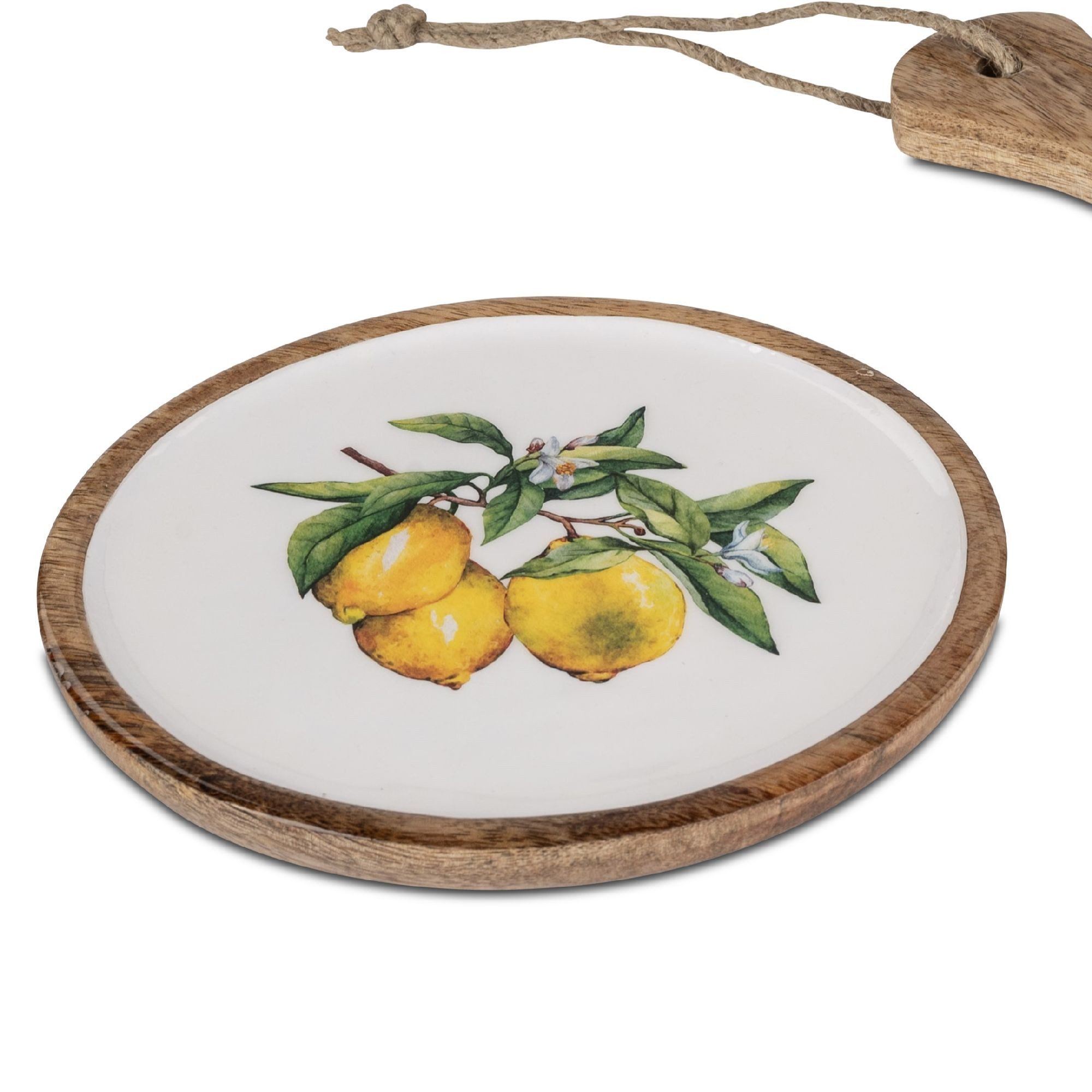 formano Servierplatte Zitronen, Mangoholz, Lebensmittelecht, Natur, Zitronen, H: 2cm