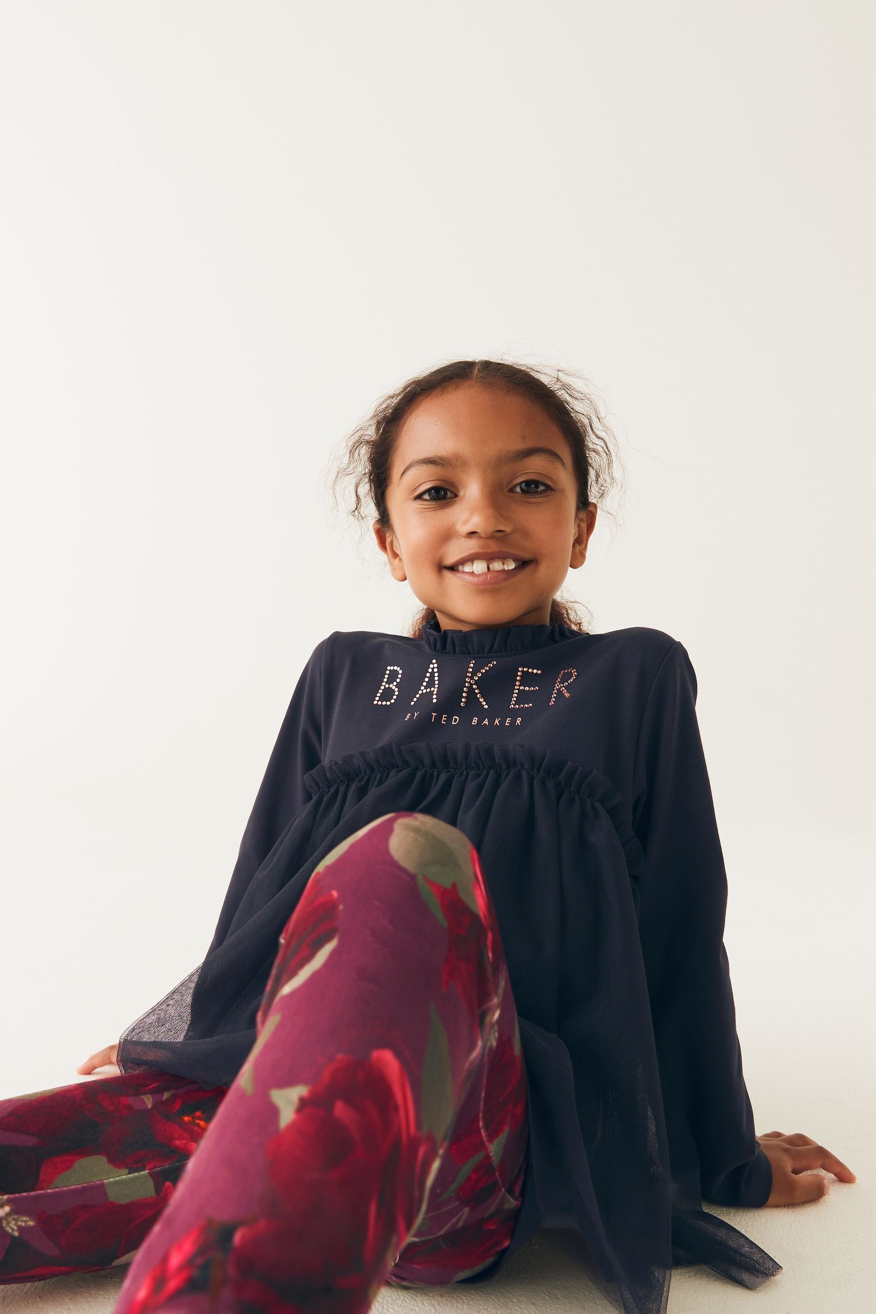 by Tüll-T-Shirt Baker & by Leggings Ted (2-tlg) Baker & Baker Ted Veloursleggings Shirt Baker