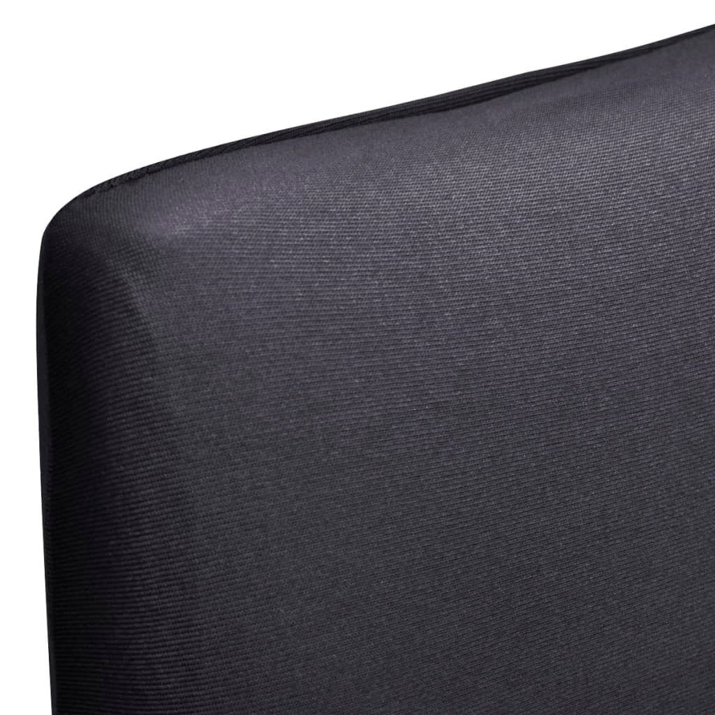 furnicato Stuhlhusse Stuhlhussen Anthrazit 6 Stück für Stühle bis 55 cm Höhe, Dehnbare Stuhlbezüge aus Polyester, waschbar für Hotel und Gastronomie – Bild 5 von 5