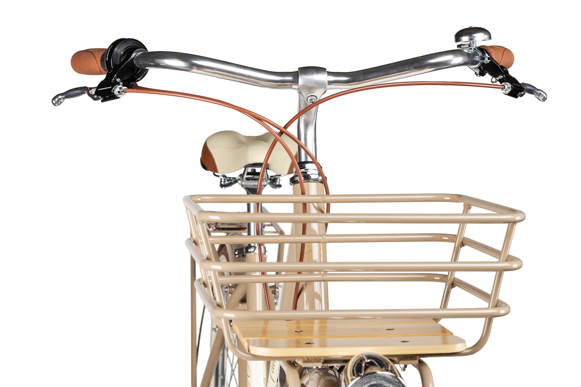 Maxim Cityrad Maxim La Vita, 7 Gang Shimano Tourney 7 Schaltwerk, Kettenschaltung, Straßenausstattung braun/beige