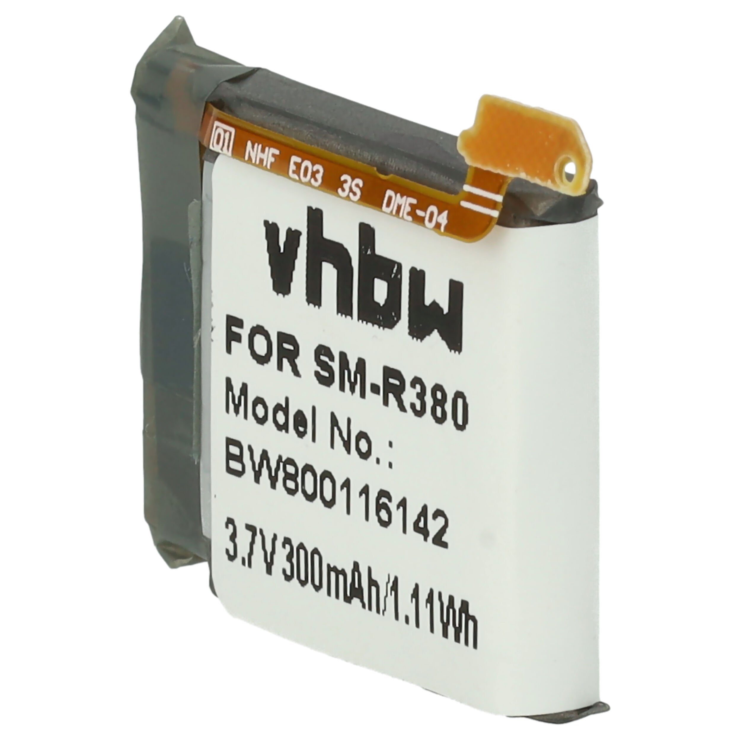 vhbw Ersatz für Samsung Akku 300 mAh für EB-BR380, (3,7 V) Li-Polymer EB-BR380FBE