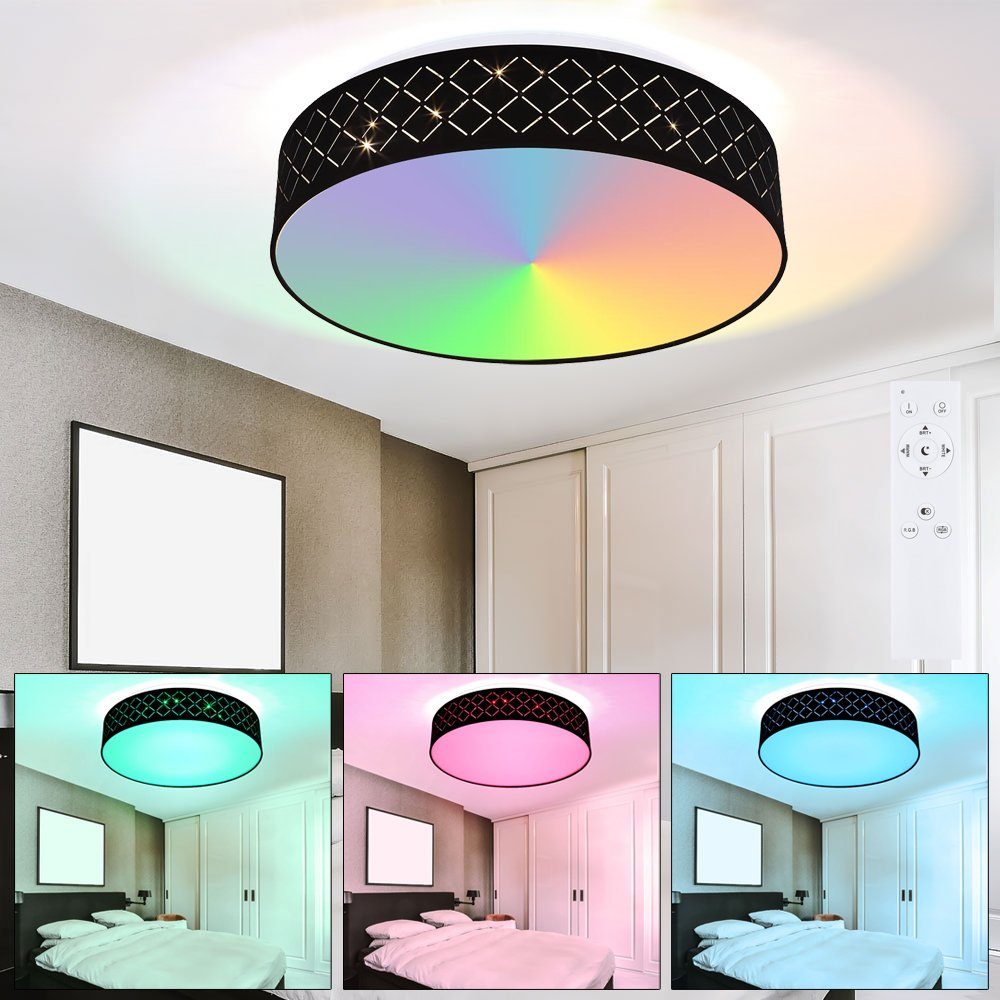 LED RGB Farbwechsler Decken Lampen Wohn Schlaf Zimmer Leuchte Fernbedienung rund 