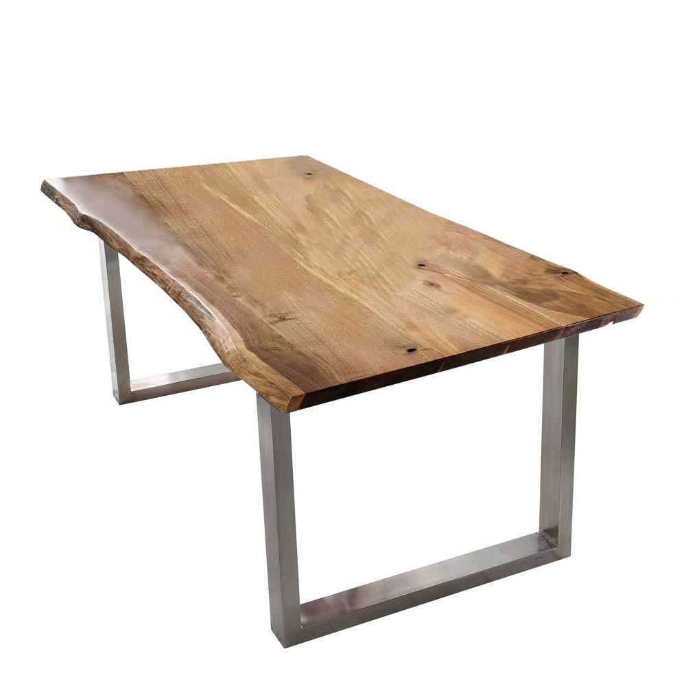 Pharao24 Tisch Folivia Aus Massivholz Mit Baumkante Online Kaufen Otto