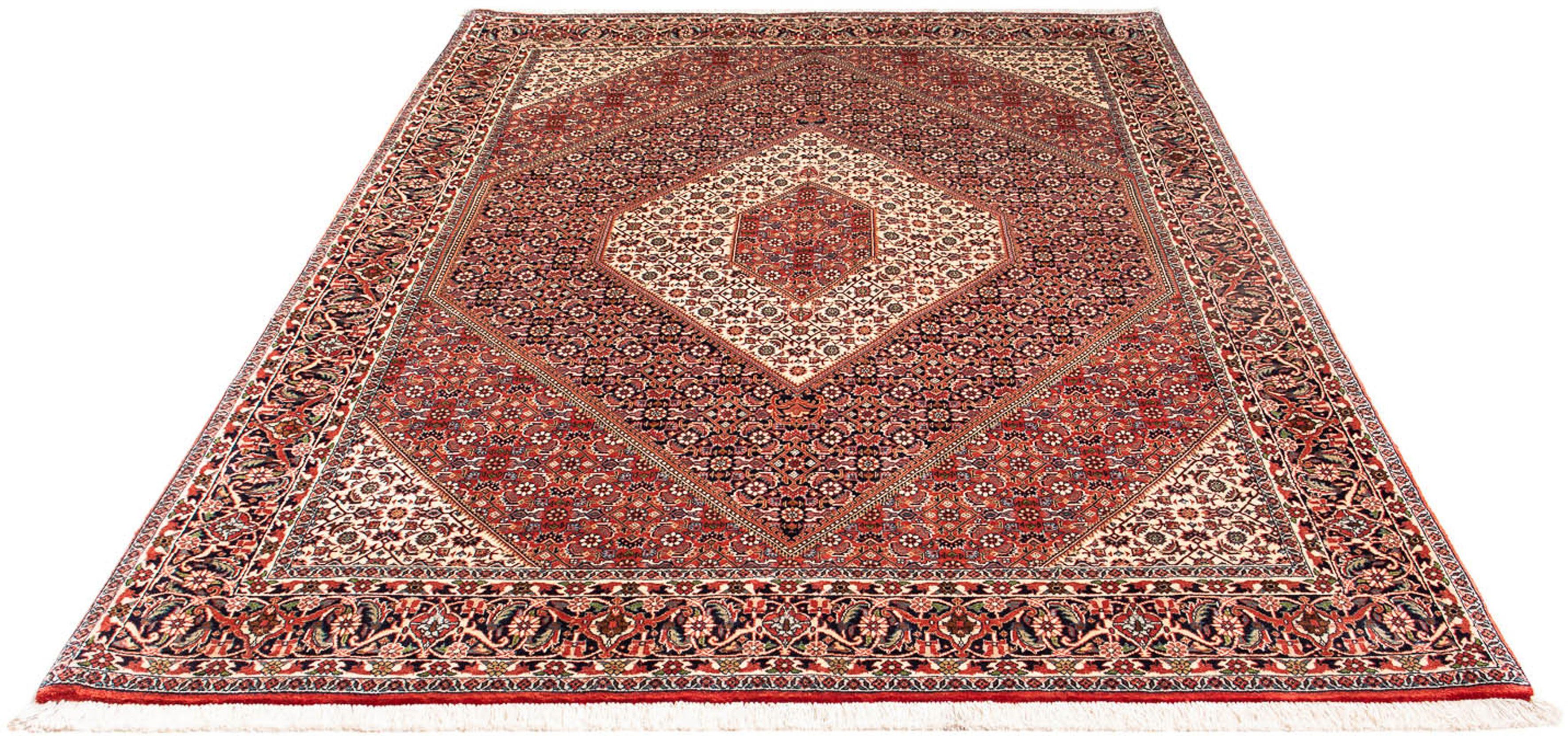 Orientteppich Perser - Bidjar - 245 x 174 cm - hellrot, morgenland, rechteckig, Höhe: 15 mm, Wohnzimmer, Handgeknüpft, Einzelstück mit Zertifikat