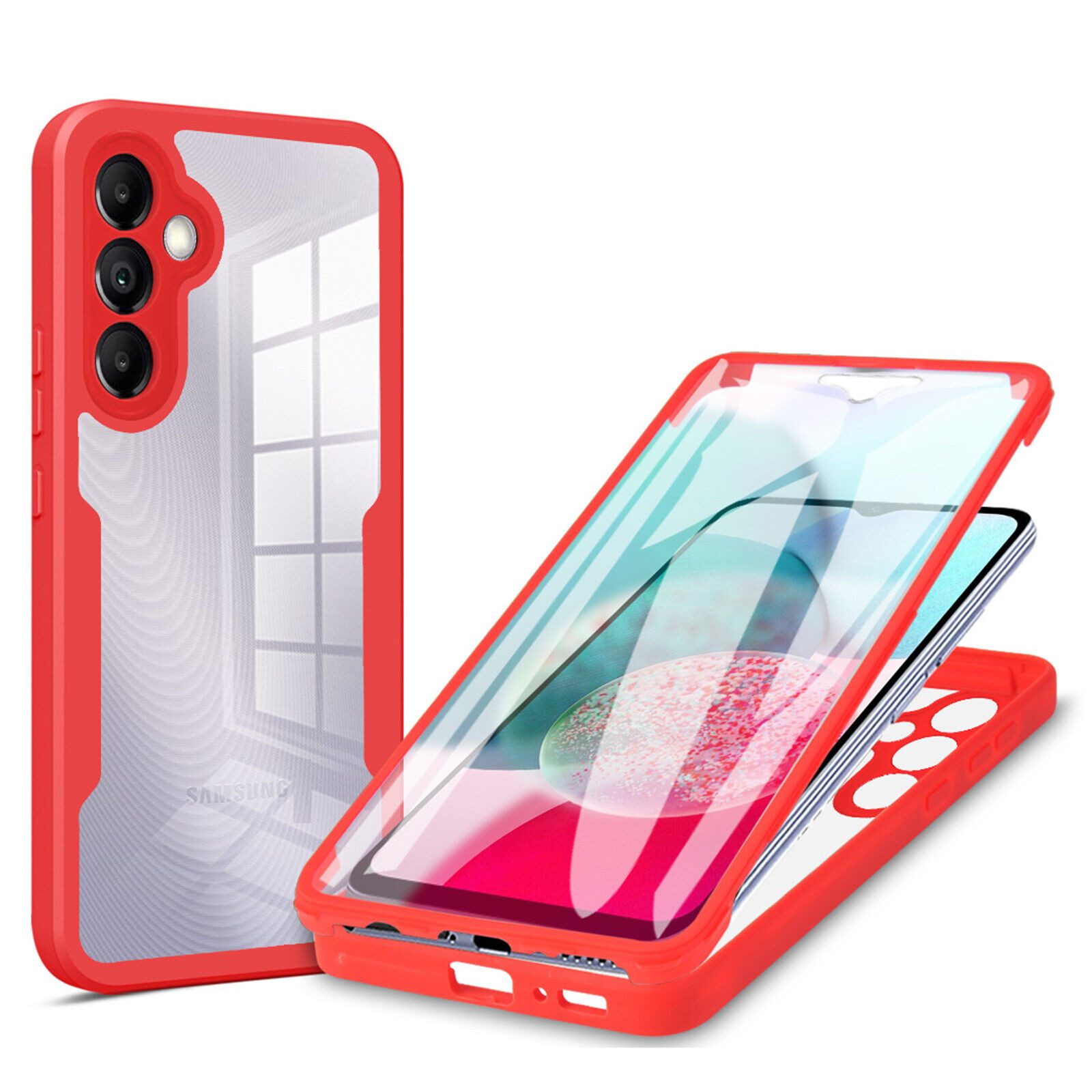 betterfon Handyhülle für Samsung Galaxy A34 5G TPU Schutzcase, 2-teiliges 360 Grad Case mit Rundumschutz und Displayschutz