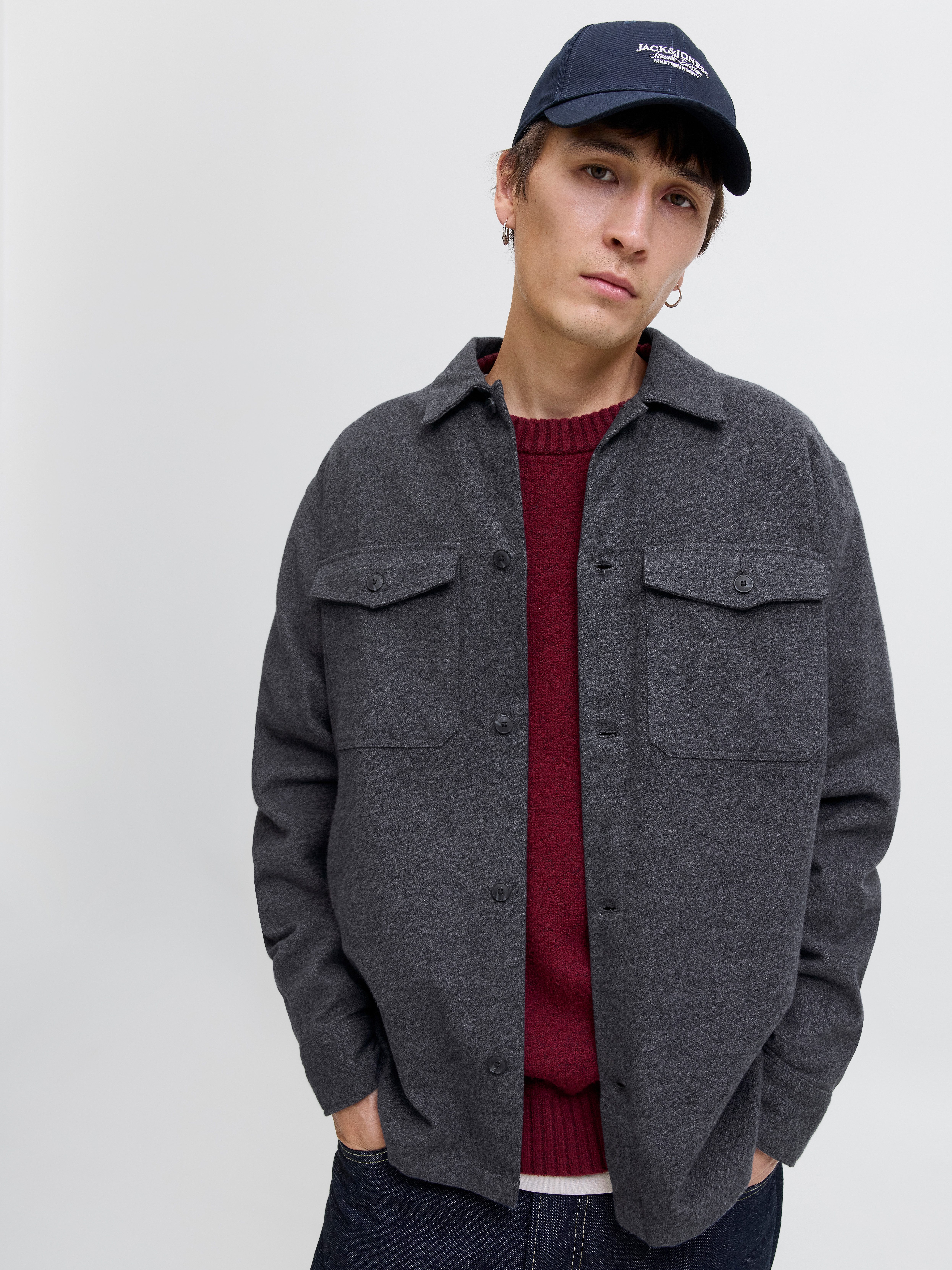 Jack & Jones Langarmhemd JJEPERFECT MELANGE OVERSHIRT LS SN günstig online kaufen
