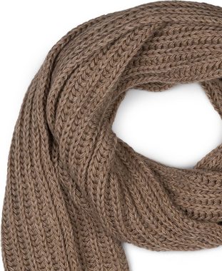 styleBREAKER Strickschal, (1-St), Langer Strick Schal mit Rippen und Perl Strickmuster