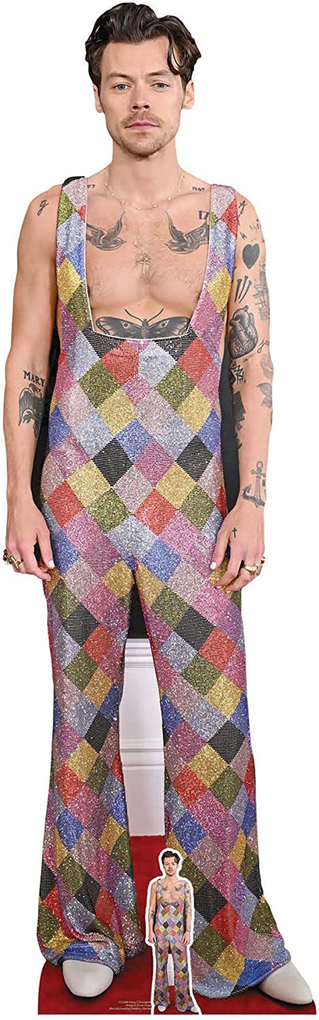 Dekofigur Harry Styles - Pappaufsteller - Dungarees - Pappaufsteller günstig online kaufen