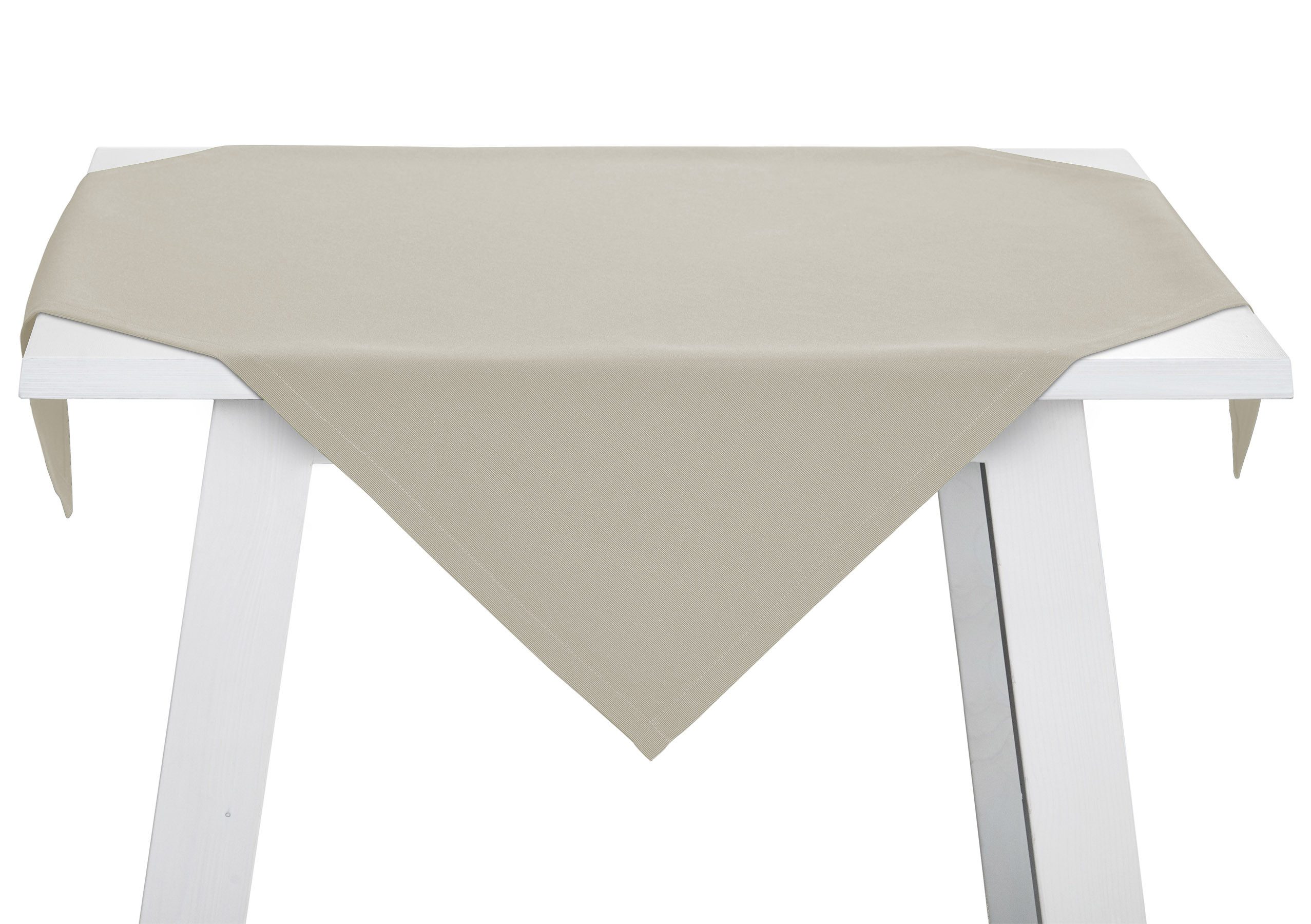 PICHLER Mitteldecke Rips uni, gerippt Mitteldecke 1er Set 85 x 85 cm COMO Rechteck platin (Set 1-tlg, 1xMitteldecke), Tischdecke Tischläufer Fest Feier Kommunion