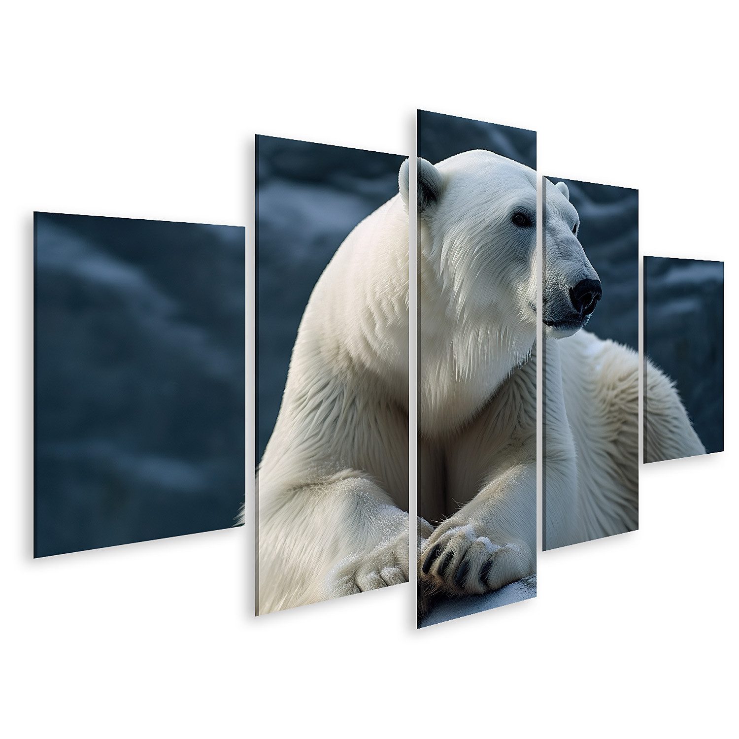 Leinwandbild Eis Weißer Bär Eis Wildtiere Tiere Tiere Eis Weißer Bär Eis Bilder